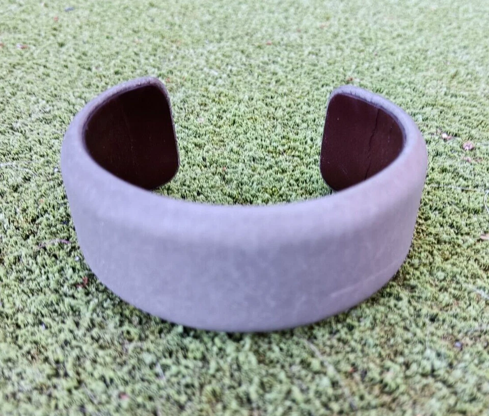 Brazalete Brazalete Mujer Brunello Cucinelli Cuero Marrón/Pizarra Hecho en Italia Foto 3 de 4