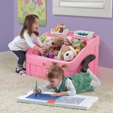 PINK - Step2 2-in-1 Toy Box And Art Lid. |1615