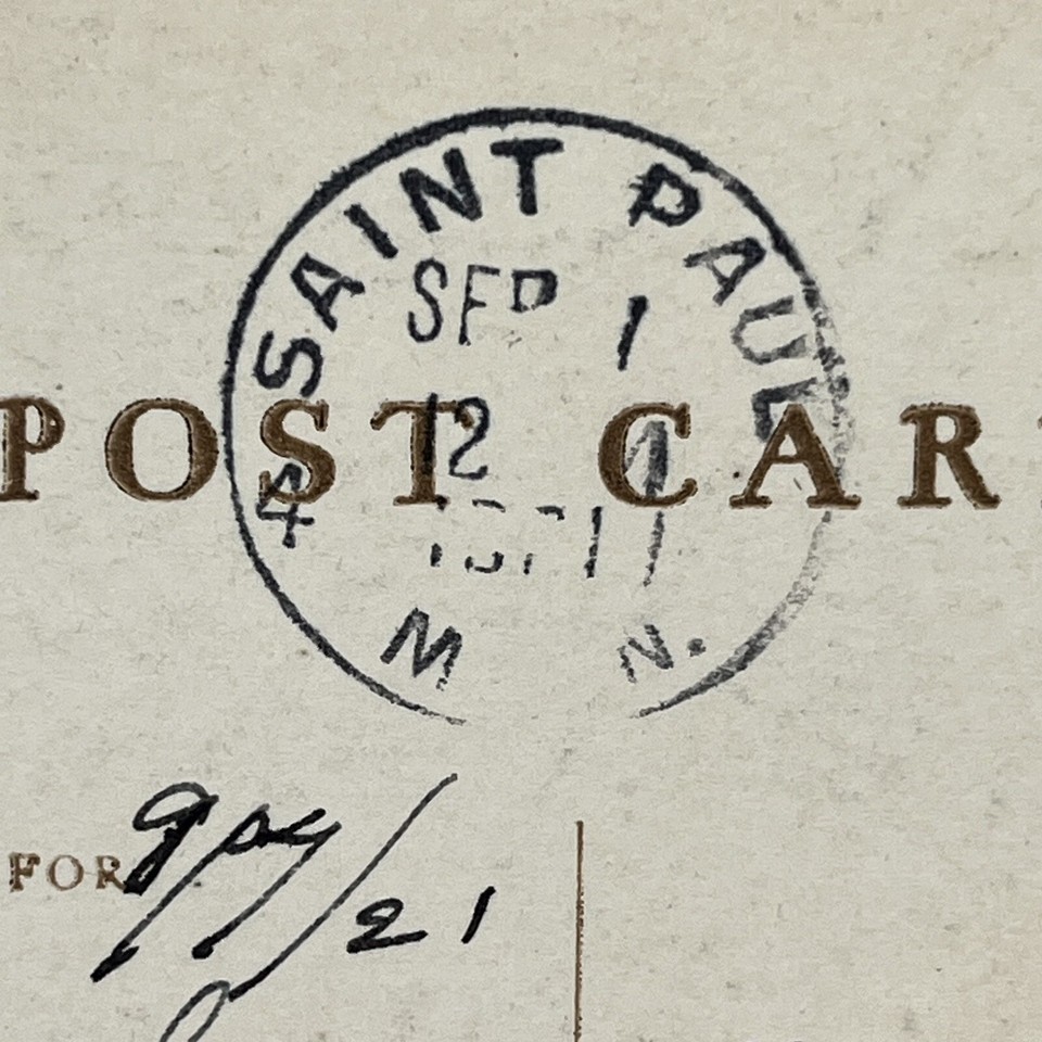 Carte Ancienne De Saint Paul, Minnesota – 1906 – Vintage – Encadrement Prêt