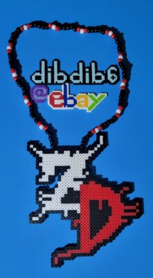 アクセサリー panddy Zeds Dead kandi perler necklace EDC PLUR rave hama art fuse melty
