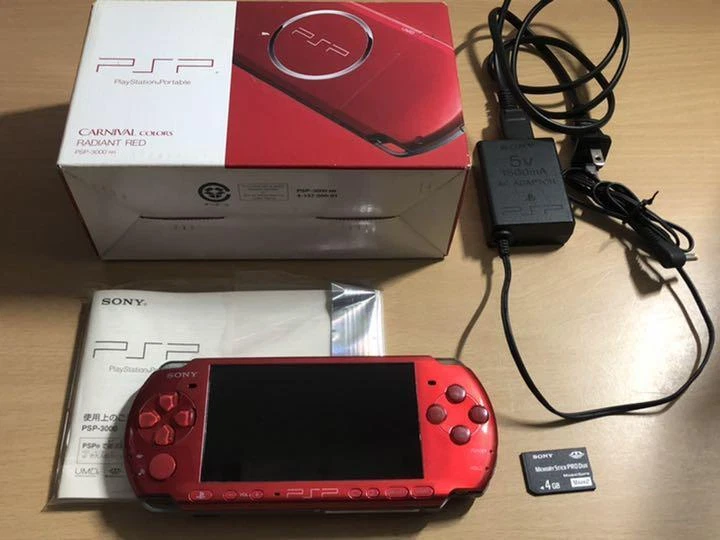 PSP Playstation Portable Radiant Red PSP-3000RR japan game SONY F