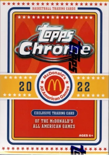 Topps 2022 Chrome McDonald's All American Games Basketball Cards Blaster Box...