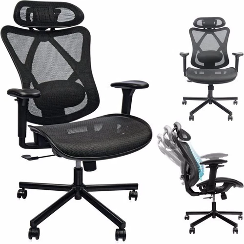 Ergonomic Office Chairs with Wheels, Adjustable Lumbar Support,Armrest