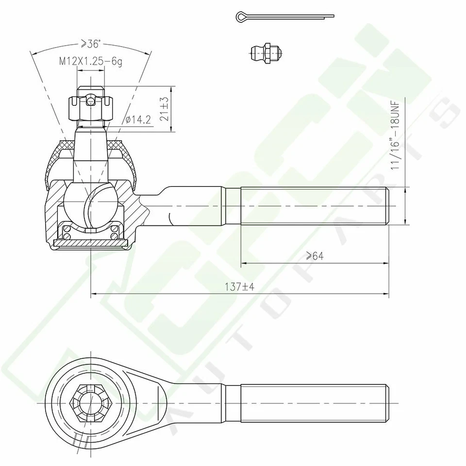 6x Front Steering Tie Rods Track Bar For 1993 1994-1998 Jeep Grand Cherokee 4.0L Foto 3 de 4