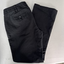 Tommy Hilfiger Women s Black Chino Slacks Size 8 Flat Front Slash Pockets