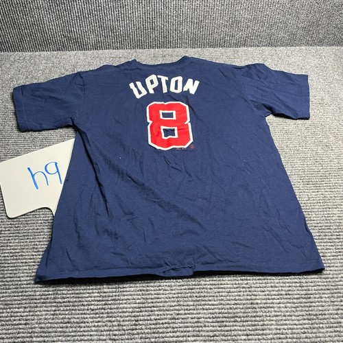 Majestic Atlanta Braves Camiseta Juvenil Talla XL Mangas Cortas Azul Camiseta Gráfica - Imagen 5 de 5