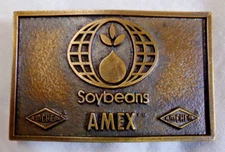 Vintage Amex Soybeans Buckle New Old Stock " What It Doesn't Do Makes It Better"