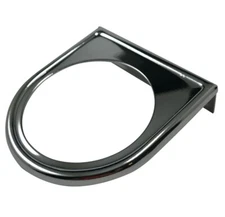 Universal Metal Chrome Under Dash Single Gauge Mounting Panel 2-1/16 Inch