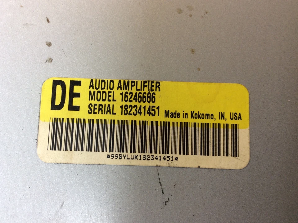 AMPLIFICADOR DE AUDIO ESTÉREO RADIO CADILLAC SEVILLE ELDORADO 1997-2002 AMPLIFICADOR 16246666 DE Foto 3 de 3