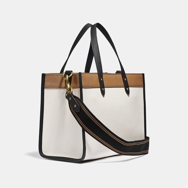 50 dollars off) Coach bags Field Tote 30 In Colorblock With Coach