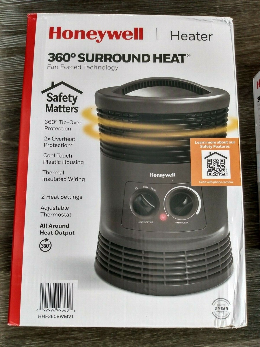 Honeywell 360 Degree Surround Heat BLACK Heater Electric 1500W Portable