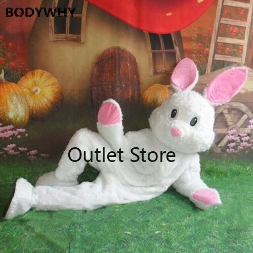 Easter Bunny Mascot Costume  Adult Cosplay Party Outfits Advertising Carnival - Image 2 of 4