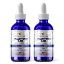 Hyaluronic Acid Anti-aging Serum for Face - 100% Pure Medical Formula - 2x 2oz