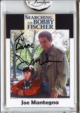 -SEARCHING FOR BOBBY FISCHER-JOE MANTEGNA Signed/Autograph/Auto Chess Movie Card