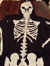 Tipsy Elves Skeleton Costume ONE Piece Unisex Medium Zip Up Heavy Warm Medium