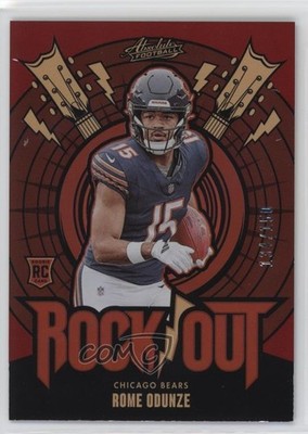 2024 Panini Absolute Rock Out Red Spectrum 134/150 Rome Odunze Rookie RC 19b1