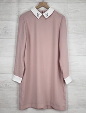 VICTORIA BECKHAM x TARGET Easter Dress Bunny Rabbit Collar Pink Sheath Sz S
