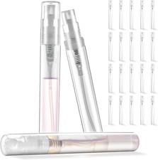 20Pcs Perfume Sample Bottles,5ml Plastic Mini Spray Bottle, Fine Mist Spray