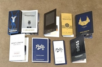 9 Men's Fragrance Samples Azzaro Forever Wanted Burberry Hero Rabanne Phantom +