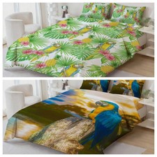 3D Parrot Leaves Flower Sky Quilt Cover Duvet Cover Comforter set
