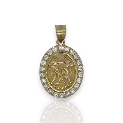 Sternzeichen Medaillon Anhänger - 10K Gelbgold