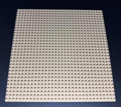1x Tan 32x32 Studs (10''x10'') Classic Baseplate For/Compatible With LEGO 
