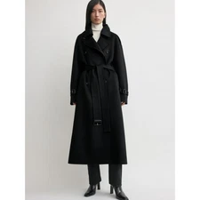 Toteme Wool Women's Autumn Winter New Double-breasted Trench Coat