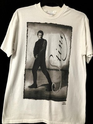 Concert T-Shirt VTG Sting Graphic 90s reprint double sided white PA11447