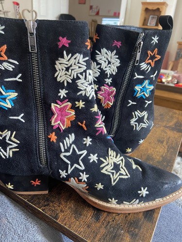 Free People Womens Bowers Black Ankle Boots EUR 37 - Picture 2 of 8