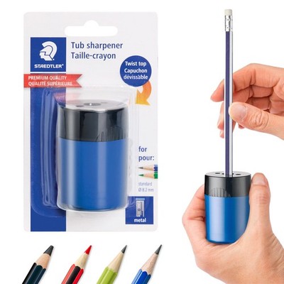 STAEDTLER NoSpill Pencil Sharpener for Std/Color Pencils, Metal Blade, Assorted
