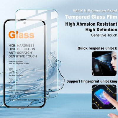 IMAK For Tecno Camon 50 4G, Tempered Glass Film Support Fingerprint Unlocking