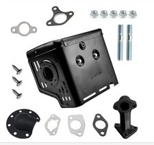 New Muffler Exhaust With Manifold & Nuts Fit For Honda GX340 GX390 11HP & 13HP