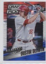 2014 Prizm Perennial Draft Picks Red White & Blue Pulsar Dustin DeMuth #52 o6n