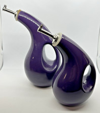 Set bottiglie dispenser aceto e olio d'oliva viola melanzane Rachel Ray-Stoneware
