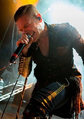 Brent Smith of Shinedown at DTE Energy Center on August 27 2013 in- Old Photo