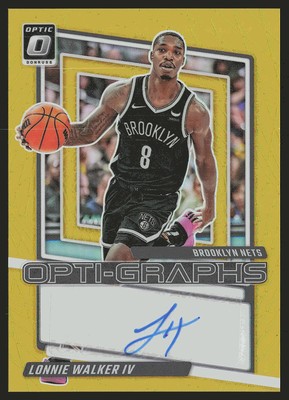 2023-24 Donruss Optic #OG-LWI Lonnie Walker IV Opti-Graphs Gold #/10 SN,AU