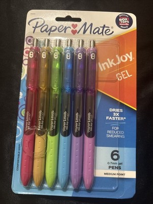 Paper Mate Ink Joy Fashion Gel Pens Pastel Assorted 0.7 mm 6 Pens Medium Point