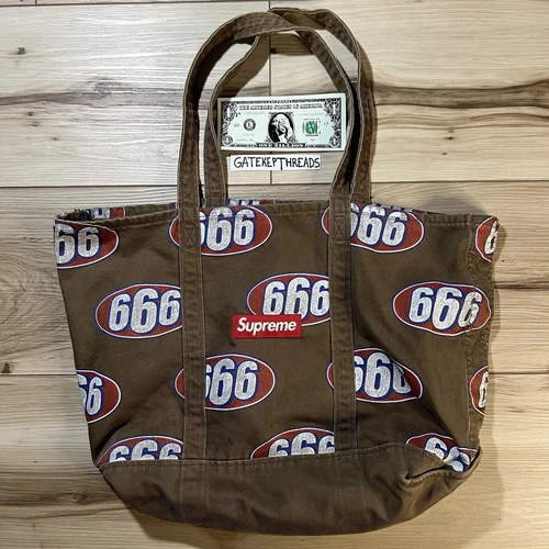 Sac fourre tout Supreme 666 marron kaki SS17