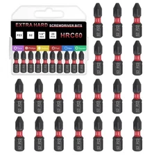 20pcs PZ2 Magnetic Pozi Screwdriver Bit 1/4" Hex Shank 25mm Length S2 Steel