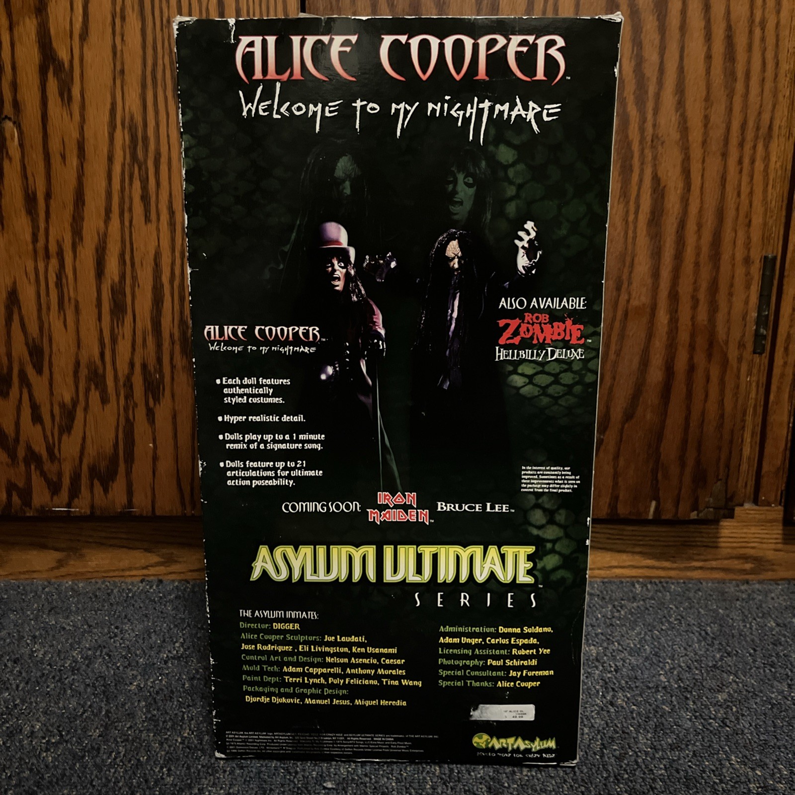 ALICE COOPER Welcome My Nightmare Art Asylum Ultimate Series 18" Figure Orig Box