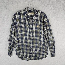 Burberry London Shirt Mens Large Plaid Flannel Classic Long Sleeve Button-Down