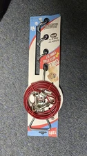 Petfamily Dog Stake and Tie Out Cable, Small to Medium Dog, Red, 13FT / 25LBS