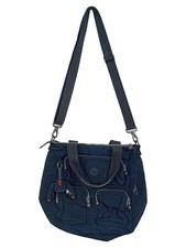 Kipling Borsa a Tracolla Donna Blu Nylon Crossbody Bag con Scimmia