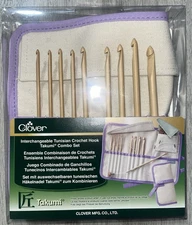 Clover Interchangeable Tunisian Crochet Hook Takumi Combo Set 3684