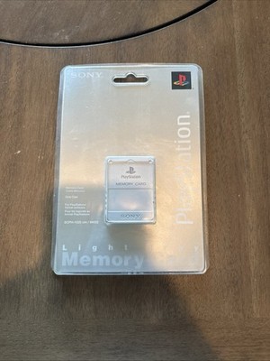 Official OEM Sony PlayStation 1 Light Gray Memory Card  (SCPH-1020) Sealed New