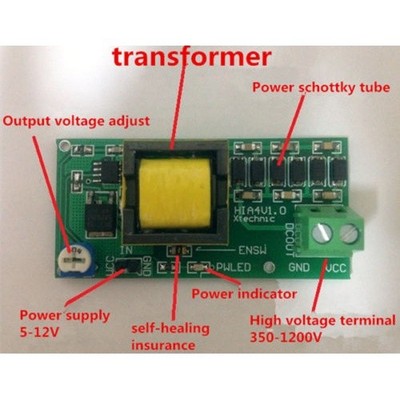 High Voltage DC-DC   Converter 5V-12V Step up to 300V-1200V Power Module #md