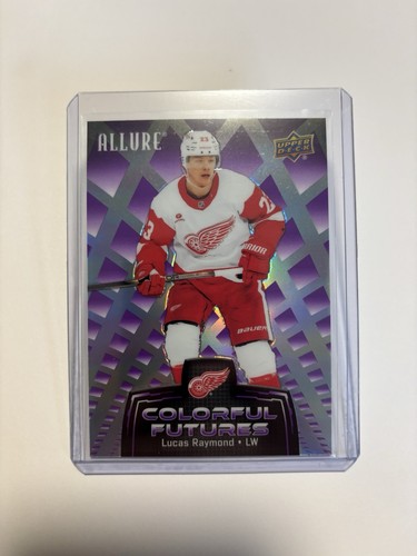 Upper Deck 2024-25 Allure Colorful Futures Lucas Raymond Purple CF-13 Red Wings