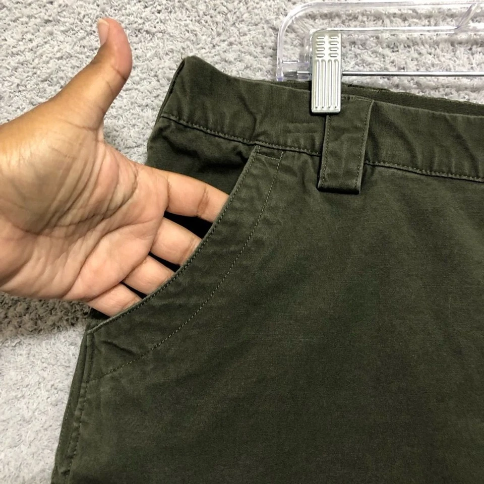 Duluth Trading Co Falda Verde Talla 16 Exterior Cintura Elástica Bolsillos Foto 4 de 4