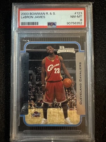 2003-04 Bowman Rookies & Stars  LeBron James RC ROOKIE PSA 8 NM MT #123