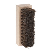 Shoe Cleaning Brush 3"x1" Beech Wood Horsehair Boot Polish Brushes, Brown